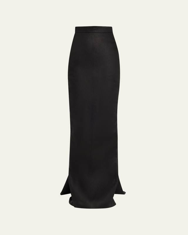 Lido Linen Twill Mermaid Maxi Skirt
